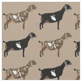 Tecido Leite Nubiano Goats on Tan
