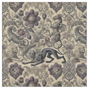 Tecido Lenda dos Guardiões Dourados - Azulejo clássico