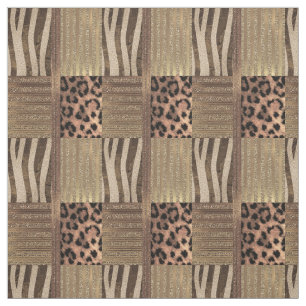 Tecido Leoa Dourado Glam Safari Selva Chic Moderno Festa