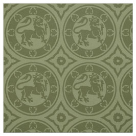 Tecido Leões medievais, Verde-Oliva