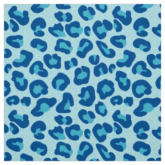 Tecido Leopard Imprime em uma escala clara a azul escuro  (Modelo)