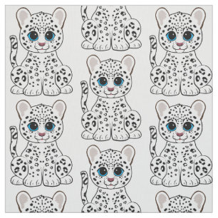 Tecido Leopardo de neve Cub