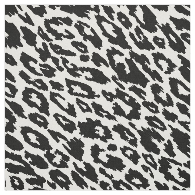 Tecido Leopardo preto e branco clássico (Modelo)