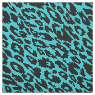 Tecido Leopardo Turquesa Brilhante