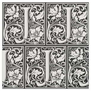 Tecido Letra J Monograma Medieval Art Nouveau