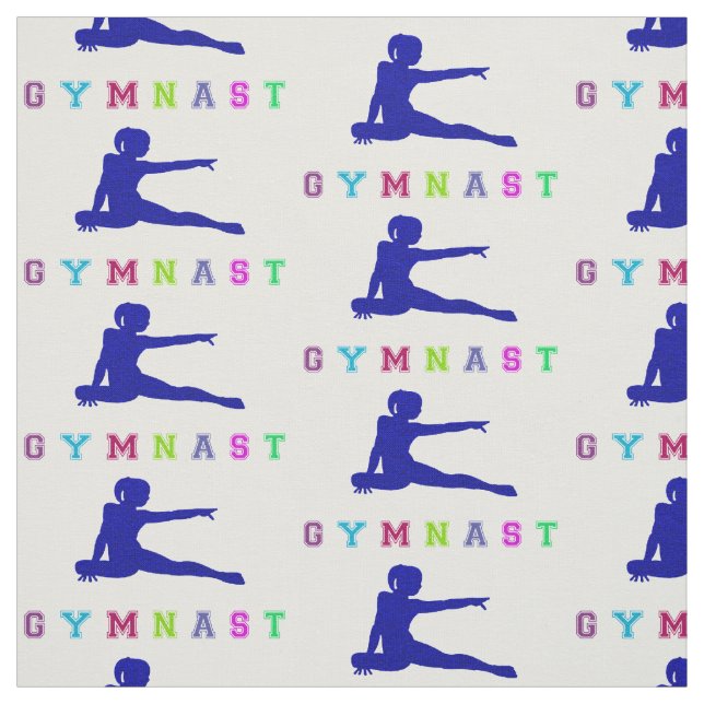 Tecido Letras Coloridas do Gymnast (Modelo)