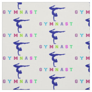Tecido Letras Coloridas do Gymnast