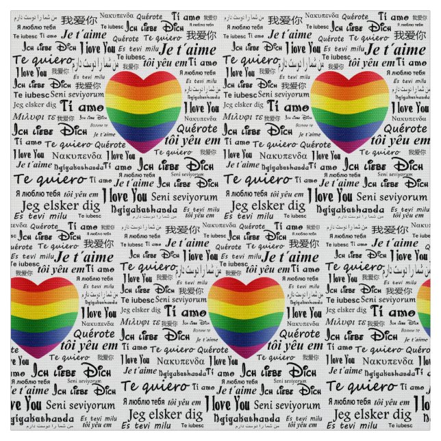Tecido LGBT eu te amo (Modelo)