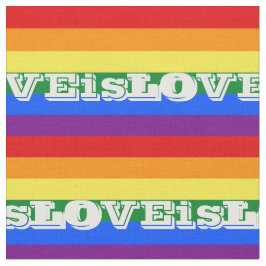 Tecido LGBTQ LOVE É O AMOR Rainbow