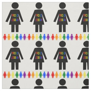 Tecido LGBTQ Silhouette Lésbica e Damas Arco-Íris