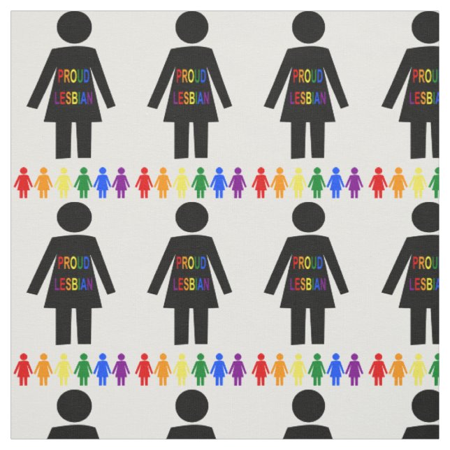 Tecido LGBTQ Silhouette Lésbica e Damas Arco-Íris (Modelo)