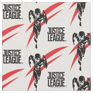 Tecido Liga da Justiça   Flash executando o Noir Pop Art
