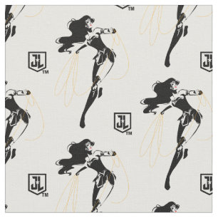 Tecido Liga da Justiça   Mulher Maravilha Com Pop de Laço