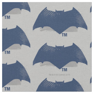 Tecido Liga da Justiça   Símbolo Pincel e Batman de Meio-
