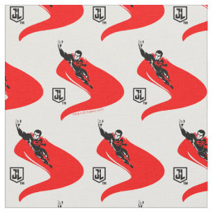Tecido Liga da Justiça   Superman Flying Noir Pop Art