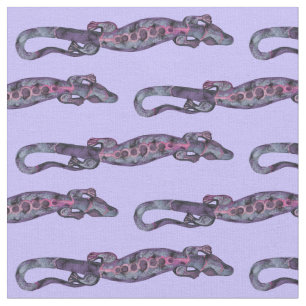 Tecido Lilac bonito do design do LAGARTO de BALI + suas