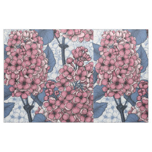 Tecido Lilac em rosa e azul