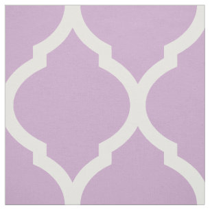 Tecido Lilac Roxo Quatrefoil Marroquino Grande Escala