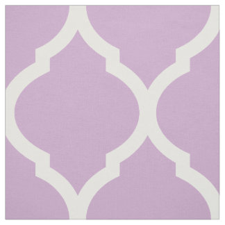 Tecido Lilac Roxo Quatrefoil Marroquino Grande Escala