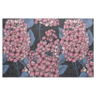 Tecido Lilás rosa com azul escuro