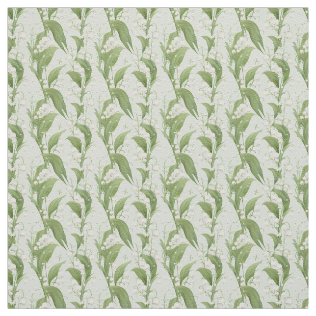 Tecido Lily Verde Suave do Botânico do Vale (Modelo)