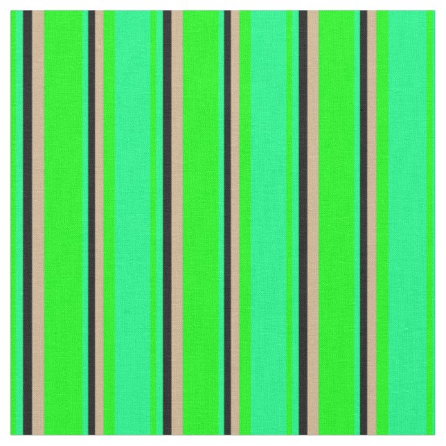 Tecido Limão, Verde, Preto e Padrão de Largura (Detalhe)