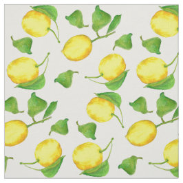 Tecido Limões Citrus Fruta Watercolor