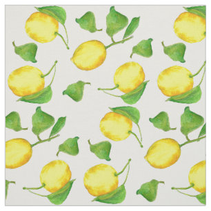 Tecido Limões Citrus Fruta Watercolor
