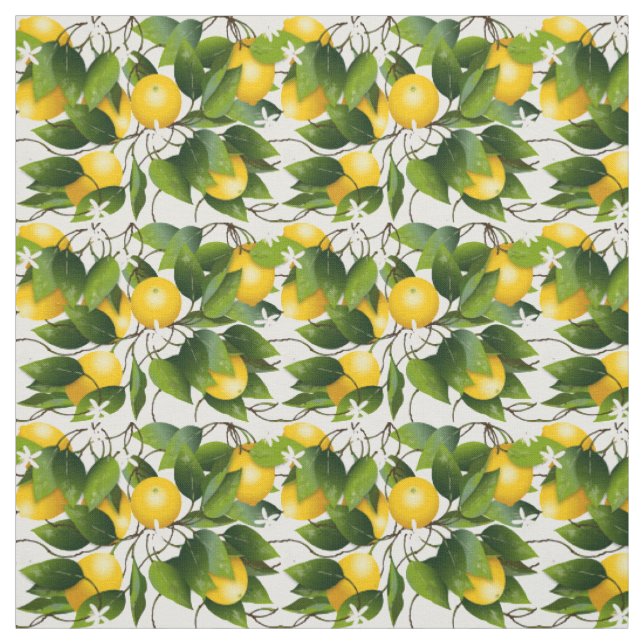 Tecido Limões Fruta Cítrica Floral (Modelo)
