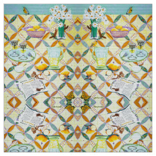 Tecido Limonada de Lavanda de Verão