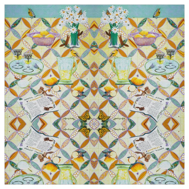 Tecido Limonada de Lavanda de Verão (Modelo)