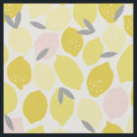 Tecido Limonada Rosa<br><div class="desc">Design de impressão de limão,  moderno e colorido,  em tons cor-de-rosa e amarelo. | Design por Shelby Allison.</div>