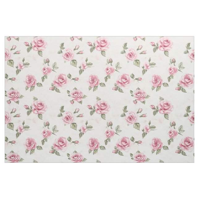 Tecido Lindas Rosas Cor-de-Rosa (Jarda)