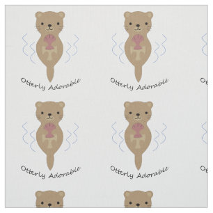 Tecido Lindo e Engraçado Otter Totalmente Adorável