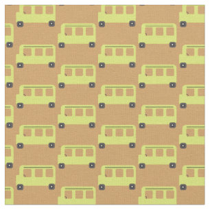 Tecido Lindo ônibus escolar amarelo preto laranja Educaçã