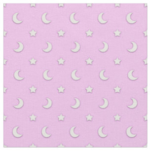 Tecido Lindos Lavandas Rosa e Branco Estrelas e Luas