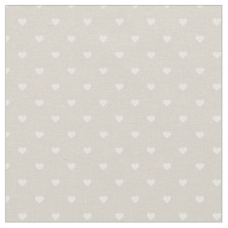 Tecido Linen Beige Bolinhas Hearts