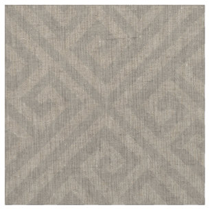 Tecido Linen Beige - Chave Grega Grande Escala
