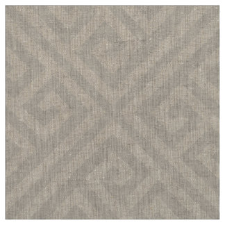 Tecido Linen Beige - Chave Grega Grande Escala
