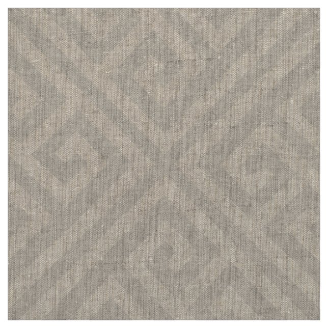 Tecido Linen Beige - Chave Grega Grande Escala (Modelo)