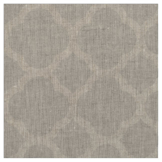 Tecido Linen Beige Modern Quatrefoil Grande Escala