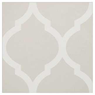 Tecido Linen Beige Quatrefoil Marroquino Em Grande Escala