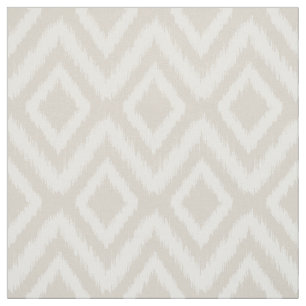 Tecido Linen Beige Tribal Ikat Chevron