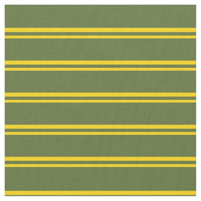 Tecido Linhas Amarelas e Escuras Verde-oliva Coloridas (Detalhe)