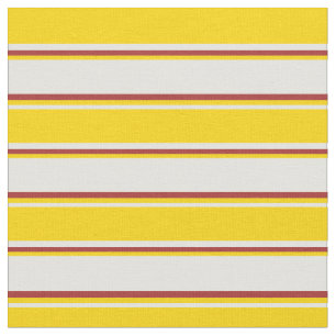 Tecido Linhas Amarelo-claro, Amarelo e Castanho-Colorido