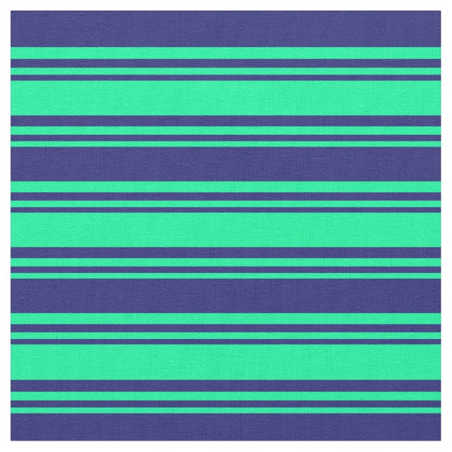 Tecido Linhas Azuis Verde e Meia-Noite (Detalhe)