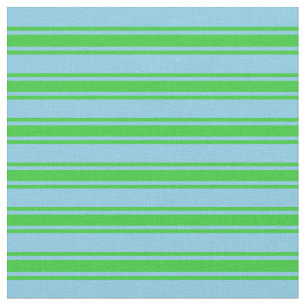 Tecido Linhas Azul Céu e Verde limão