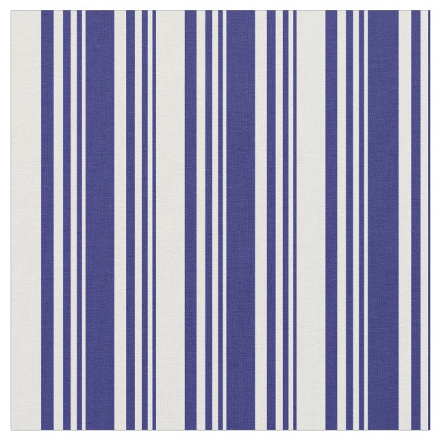 Tecido Linhas Azul e Branco da meia-noite (Detalhe)