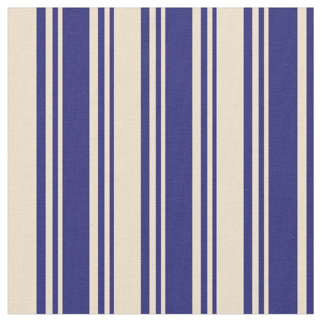 Tecido Linhas Azul e Tan da meia-noite (Detalhe)