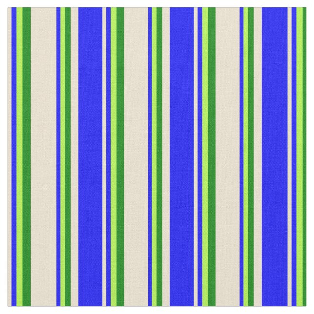 Tecido Linhas bege, Azul, Verde Claro e Verde (Detalhe)